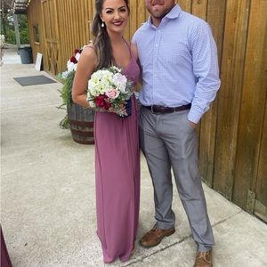 David’s Bridal • Bridesmaid • Chianti • Georgette Wrap Dress • Size 0